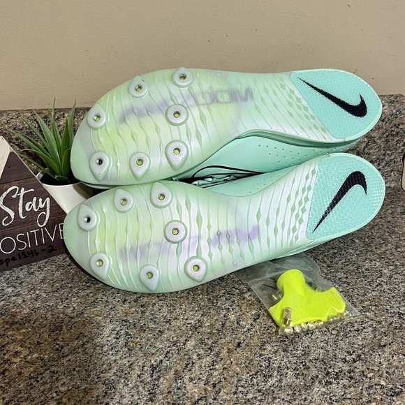 Nike Air Zoom LJ Elite Mint Foam Volt‎ DR9924-300 Track Spikes Men’s Size 12 - Picture 6 of 7